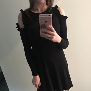 Black cutout shoulder dress-ASOS size 4